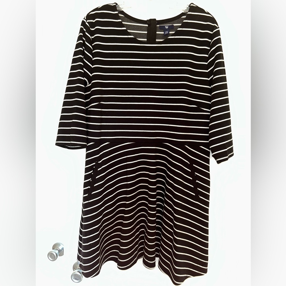 GAP Monochrome Striped Dress